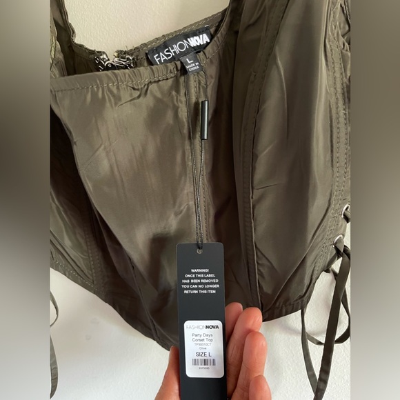 NWT Fashion Nova Party Days Corset Top - Size Large - Picture 2 of 4